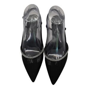 Jones New York Black Mesh Slingback Heels – Never Worn – Size 8
